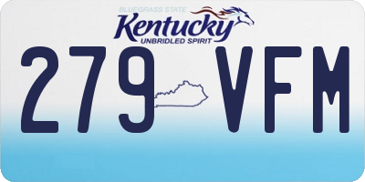 KY license plate 279VFM