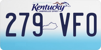 KY license plate 279VFO