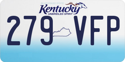 KY license plate 279VFP