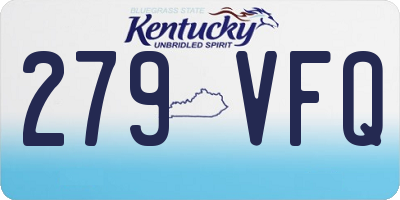 KY license plate 279VFQ