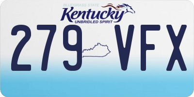 KY license plate 279VFX