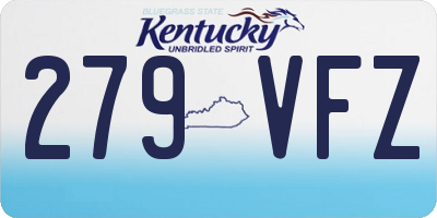 KY license plate 279VFZ