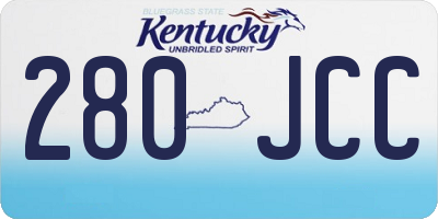 KY license plate 280JCC