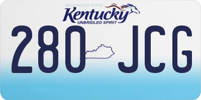 KY license plate 280JCG