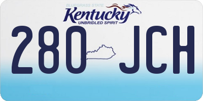 KY license plate 280JCH