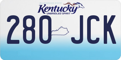 KY license plate 280JCK