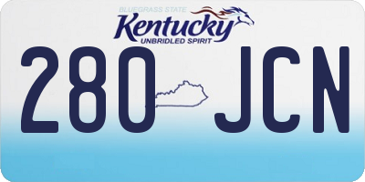 KY license plate 280JCN