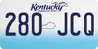 KY license plate 280JCQ
