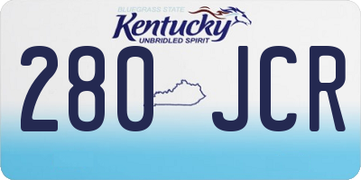 KY license plate 280JCR