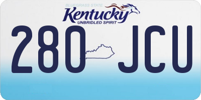 KY license plate 280JCU