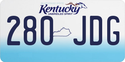 KY license plate 280JDG
