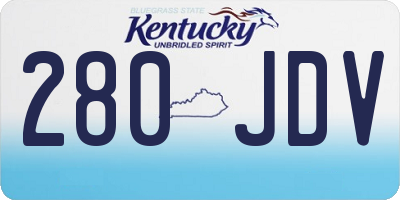 KY license plate 280JDV