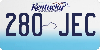 KY license plate 280JEC