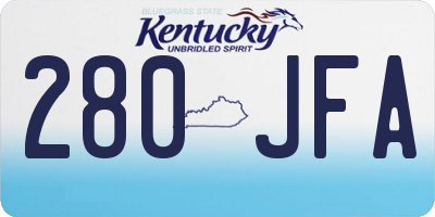 KY license plate 280JFA