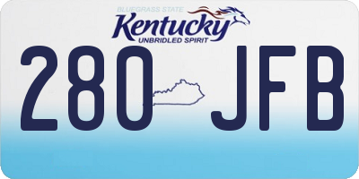 KY license plate 280JFB