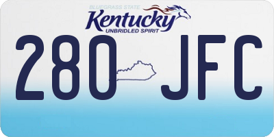 KY license plate 280JFC