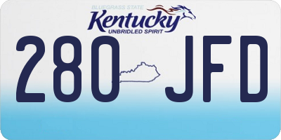 KY license plate 280JFD