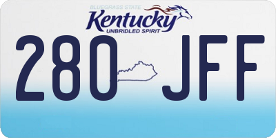 KY license plate 280JFF