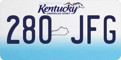 KY license plate 280JFG
