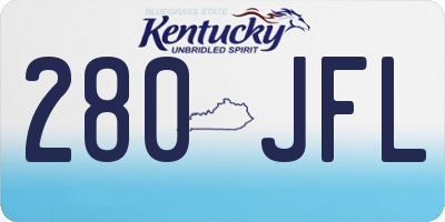 KY license plate 280JFL