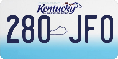 KY license plate 280JFO
