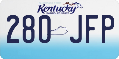 KY license plate 280JFP