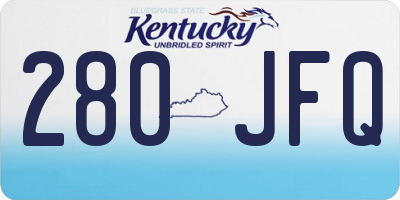 KY license plate 280JFQ