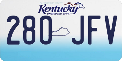 KY license plate 280JFV