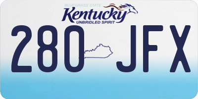 KY license plate 280JFX