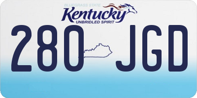KY license plate 280JGD