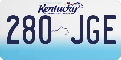 KY license plate 280JGE