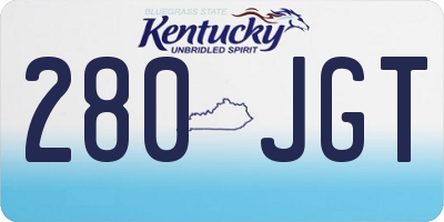KY license plate 280JGT