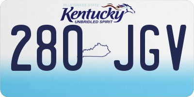 KY license plate 280JGV