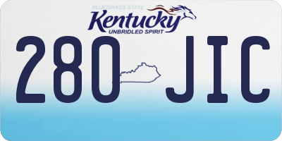 KY license plate 280JIC