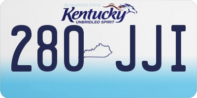 KY license plate 280JJI
