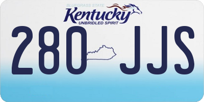 KY license plate 280JJS