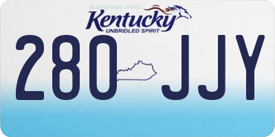 KY license plate 280JJY