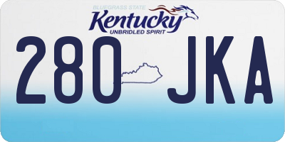 KY license plate 280JKA