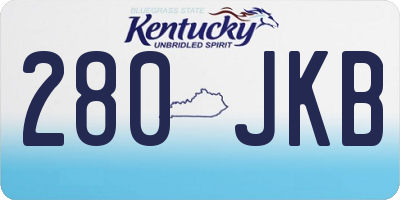 KY license plate 280JKB