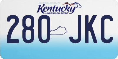 KY license plate 280JKC