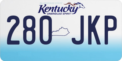 KY license plate 280JKP