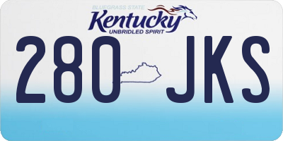 KY license plate 280JKS