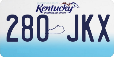 KY license plate 280JKX