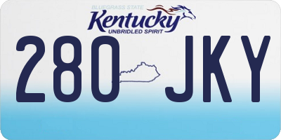 KY license plate 280JKY