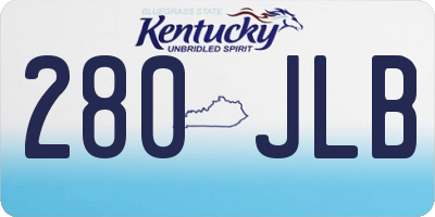 KY license plate 280JLB