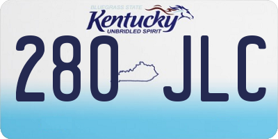 KY license plate 280JLC