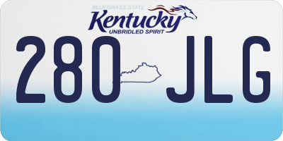 KY license plate 280JLG