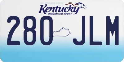 KY license plate 280JLM