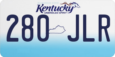 KY license plate 280JLR