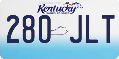 KY license plate 280JLT